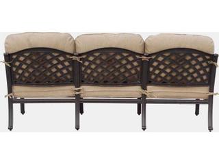 Darlee Outdoor Living Nassau Cast Aluminum Antique Bronze Sofa
