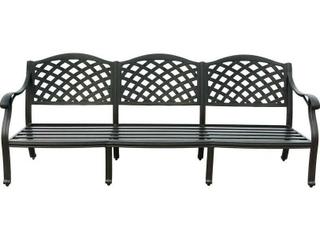Darlee Outdoor Living Nassau Cast Aluminum Antique Bronze Sofa