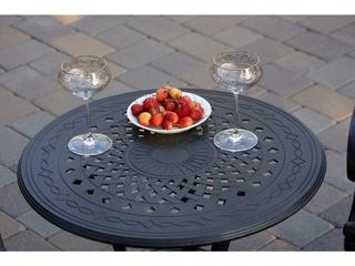 Darlee Outdoor Living Elisabeth Cast Aluminum 3-Piece Patio Chaise Lounge Set with Cushions and 22'' Round End Table
