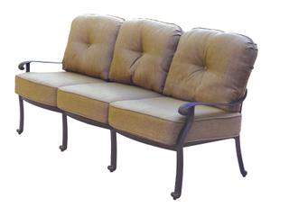 Darlee Outdoor Living Elisabeth Cast Aluminum Antique Bronze Sofa