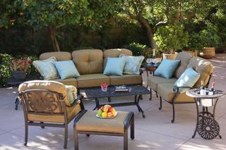 Darlee Outdoor Living Elisabeth Cast Aluminum Antique Bronze Lounge Set