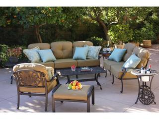 Darlee Outdoor Living Elisabeth Antique Bronze Cast Aluminum Lounge Set