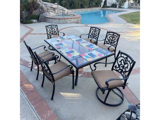 Darlee Outdoor Living Santa Barbara Antique Bronze Cast Aluminum Dining Set