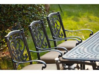 Darlee Outdoor Living Santa Barbara Cast Aluminum Antique Bronze 9 Piece Dining Set