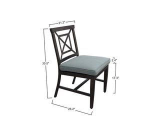 Darlee Outdoor Living Atlantis Walnut Aluminum Dining Set