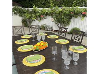 Darlee Outdoor Living Atlantis Walnut Aluminum Dining Set