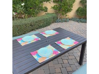 Darlee Outdoor Living Atlantis Aluminum 3-Piece Patio Dining Set with 70" x 41.7" Rectangular Table