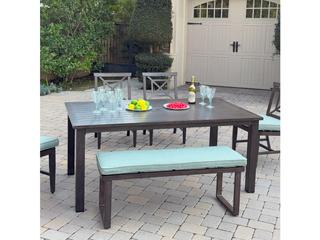Darlee Outdoor Living Atlantis Aluminum 6-Piece Patio Dining Set with 70" x 41.7" Rectangular Table