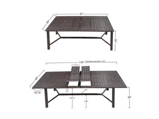 Darlee Outdoor Living Atlantis Walnut Aluminum Dining Set