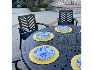 Darlee Outdoor Living Palm Springs Antique Bronze Cast Aluminum Dining Set