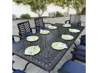 Darlee Outdoor Living Palm Springs Antique Bronze Cast Aluminum Dining Set