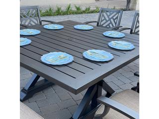 Darlee Outdoor Living Brooklyn Aluminum 8-Piece Patio Dining Set with 59" Square Dining Table