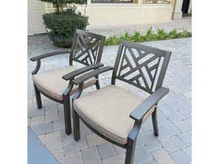 Darlee Outdoor Living Brooklyn Aluminum 8-Piece Patio Dining Set with 59" Square Dining Table