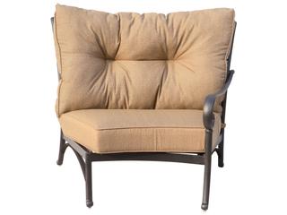 Darlee Outdoor Living Santa Anita Cast Aluminum Antique Bronze 3 Piece Sectional Crescent Lounge Set