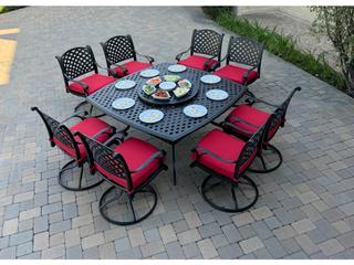 Nassau Cast Aluminum 10-Piece Patio Dining Set