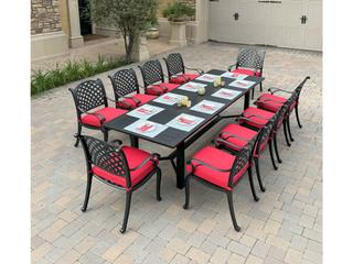 Darlee Outdoor Living Nassau Cast Aluminum 11-Piece Patio Dining Set