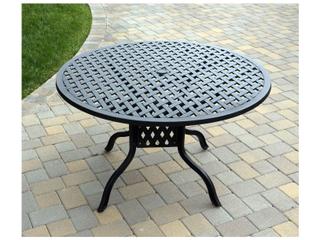 Darlee Outdoor Living Nassau Cast Aluminum Antique Bronze 5 Piece Dining Set with 48'' Wide Round Dining Table