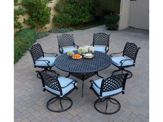 Darlee Outdoor Living Nassau Cast Aluminum 7-Piece Patio Dining Set