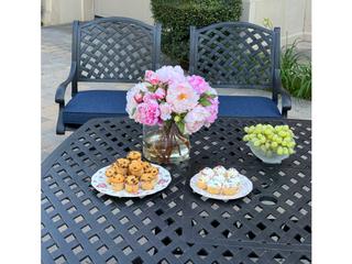 Darlee Outdoor Living Nassau Cast Aluminum 9-Piece Patio Dining Set