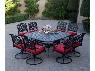 Darlee Outdoor Living Nassau Cast Aluminum 9-Piece Patio Dining Set
