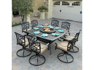 Darlee Outdoor Living Santa Monica Cast Aluminum 10-Piece Dining Set