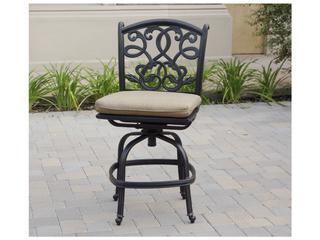 Darlee Outdoor Living Santa Monica Cast Aluminum Antique Bronze 5 Piece Counter Set