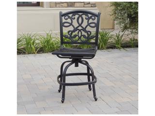 Darlee Outdoor Living Santa Monica Cast Aluminum Antique Bronze 5 Piece Counter Set