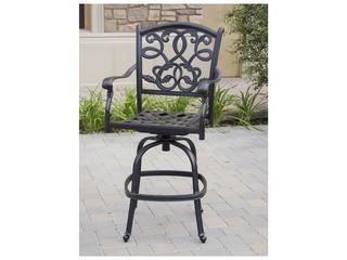 Darlee Outdoor Living Santa Monica Cast Aluminum Antique Bronze 5 Piece Bar Set