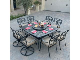 Ten Star Cast Aluminum 10-Piece Outdoor Dining Set