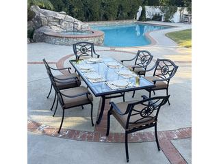 Darlee Outdoor Living Ten Star Antique Bronze Cast Aluminum Dining Set