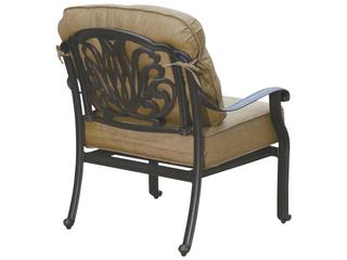 Darlee Outdoor Living Elisabeth Cast Aluminum Antique Bronze 5 Piece Fire Pit Deep Seating Lounge Set