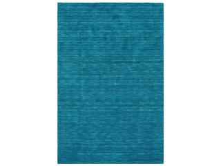Rafia Hand Loomed Wool Rug in Cobalt Blue
