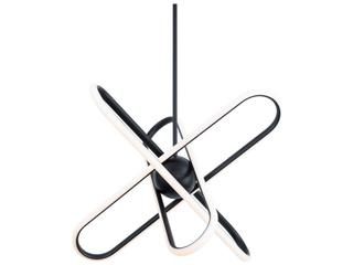 dweLED by WAC Lighting Valerius 3-Light Black LED Geometric Round Chandelier