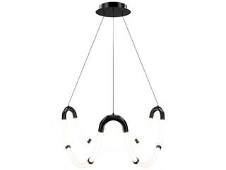 dweLED by WAC Lighting Swathe 3-Light Black Chrome Chandelier