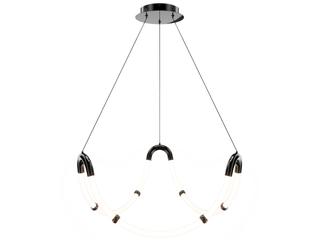 dweLED by WAC Lighting Swathe 3-Light Black Chrome Chandelier