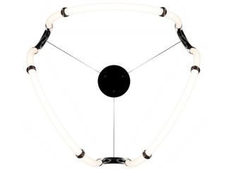 dweLED by WAC Lighting Swathe 3-Light Black Chrome Chandelier