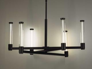 dweLED by WAC Lighting Jedi 6-Light Black Glass LED Cylinder Chandelier