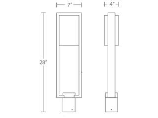 dweLED by WAC Lighting Archetype 1 - Light LED Outdoor Post Light