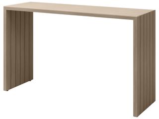 Ebel Bari Aluminum Rectangular Outdoor Console Table with Plank Style Top