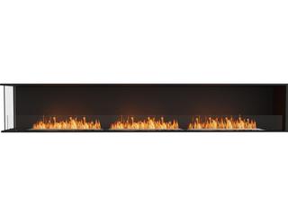 128" — Flex 122LC Left Corner Bioethanol Fireplace Insert