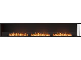 128" — Flex Fireboxes - Right Corner Fireplace