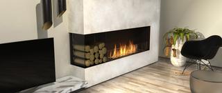 EcoSmart Fire Flex Fireboxes - Left Corner Fireplace
