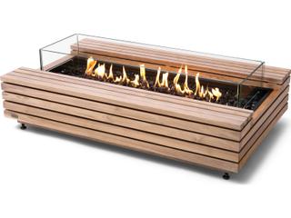 EcoSmart Fire Cosmo Rectangular Outdoor Fire Pit Table with Ethanol Black