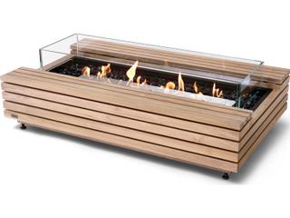 EcoSmart Fire Cosmo Rectangular Outdoor Patio Fire Pit Table with Gas LP/NG Stainless Steel