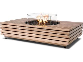 EcoSmart Fire Martini Rectangular Outdoor Patio Fire Pit Table with G16T Gas LP/NG Stainless Steel