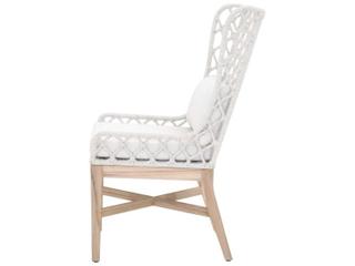 Essentials for Living Outdoor Woven Rope White Speckle Flat Cushion Lounge Chair
