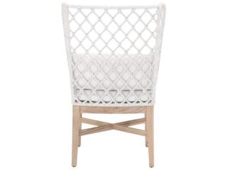 Essentials for Living Outdoor Woven Rope White Speckle Flat Cushion Lounge Chair