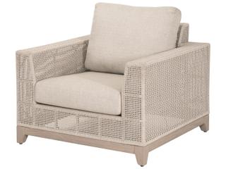 Essentials for Living Outdoor Woven - Outdoor Tropez Wood Cushion Lounge Chair