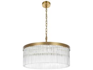 Elegant Lighting Harlow 6-Light Satin Gold Drum Chandelier