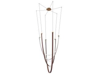 Thesis Ayers 3-Light Champagne Gold Black Brown Linear Chandelier